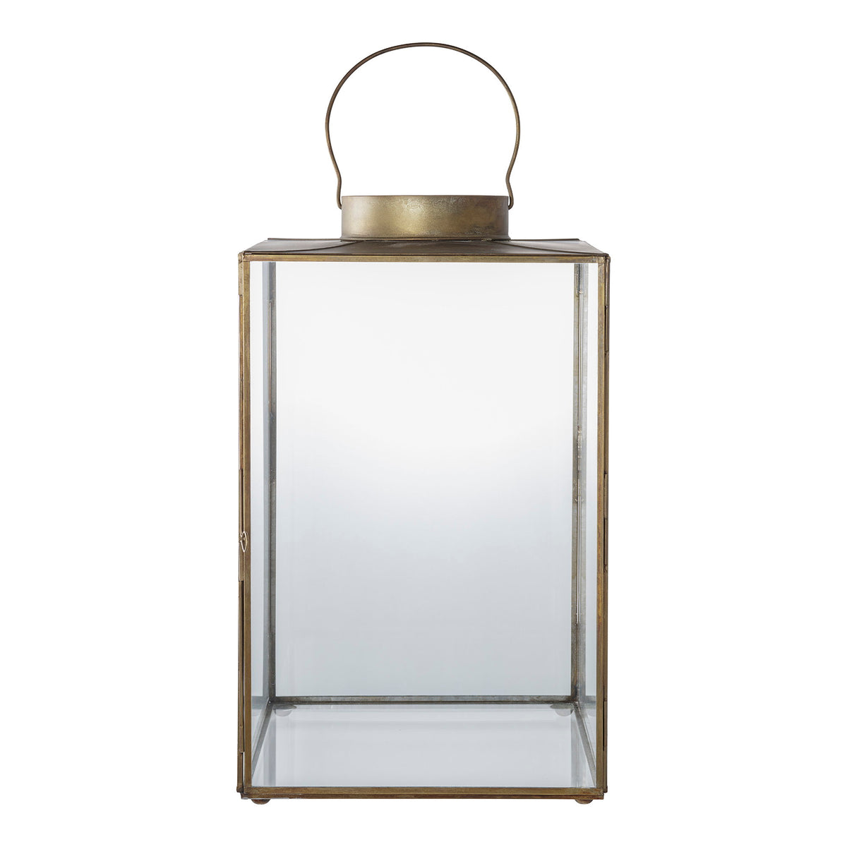 Linea Laterne – Metall/Glas Antikmessing-Optik von Luiva Living