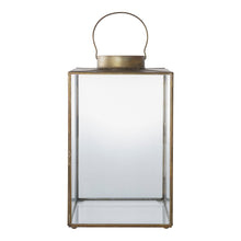 Linea Laterne – Metall/Glas Antikmessing-Optik von Luiva Living