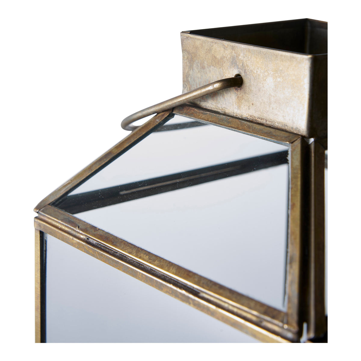 Penny Laterne – Metall/Glas Antikmessing-Optik – Ansicht 3