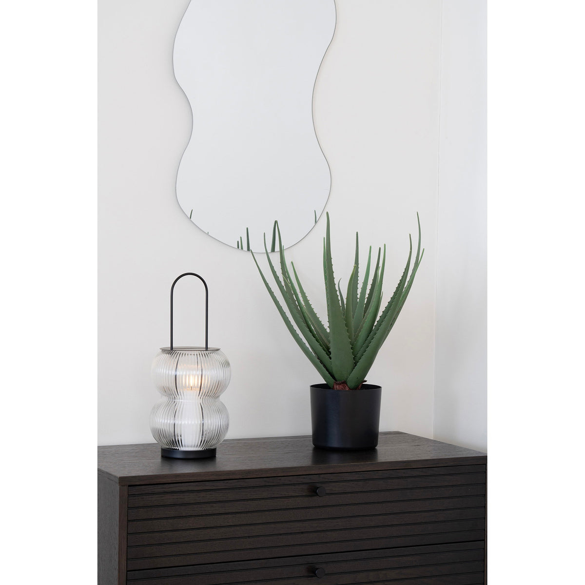 Nevio Laterne – Metall/Glas Schwarz – Ansicht 5