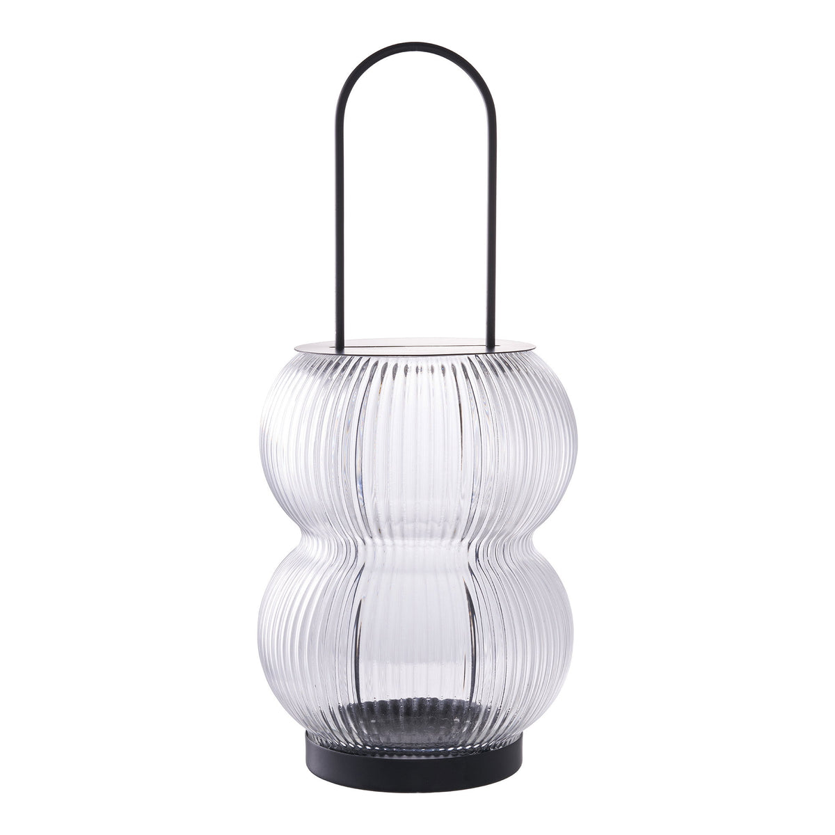 Nevio Laterne – Metall/Glas Schwarz von Luiva Living