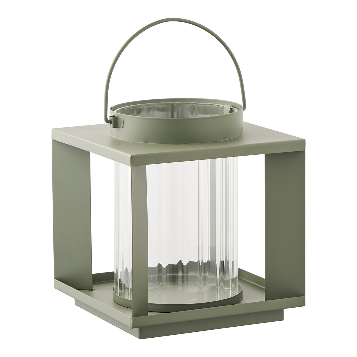 Mara Laterne – Glas/Metall Grün, 18 × 18 × 20,5 cm – Ansicht 2