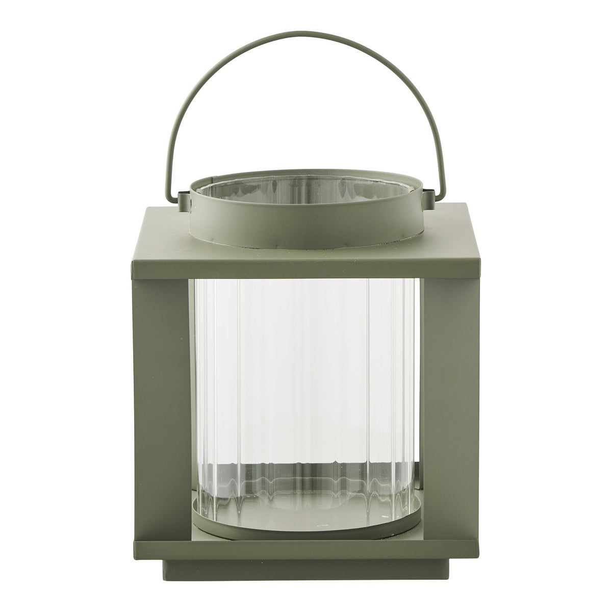 Mara Laterne – Glas/Metall Grün, 18 × 18 × 20,5 cm von Luiva Living
