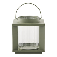 Mara Laterne – Glas/Metall Grün, 18 × 18 × 20,5 cm von Luiva Living