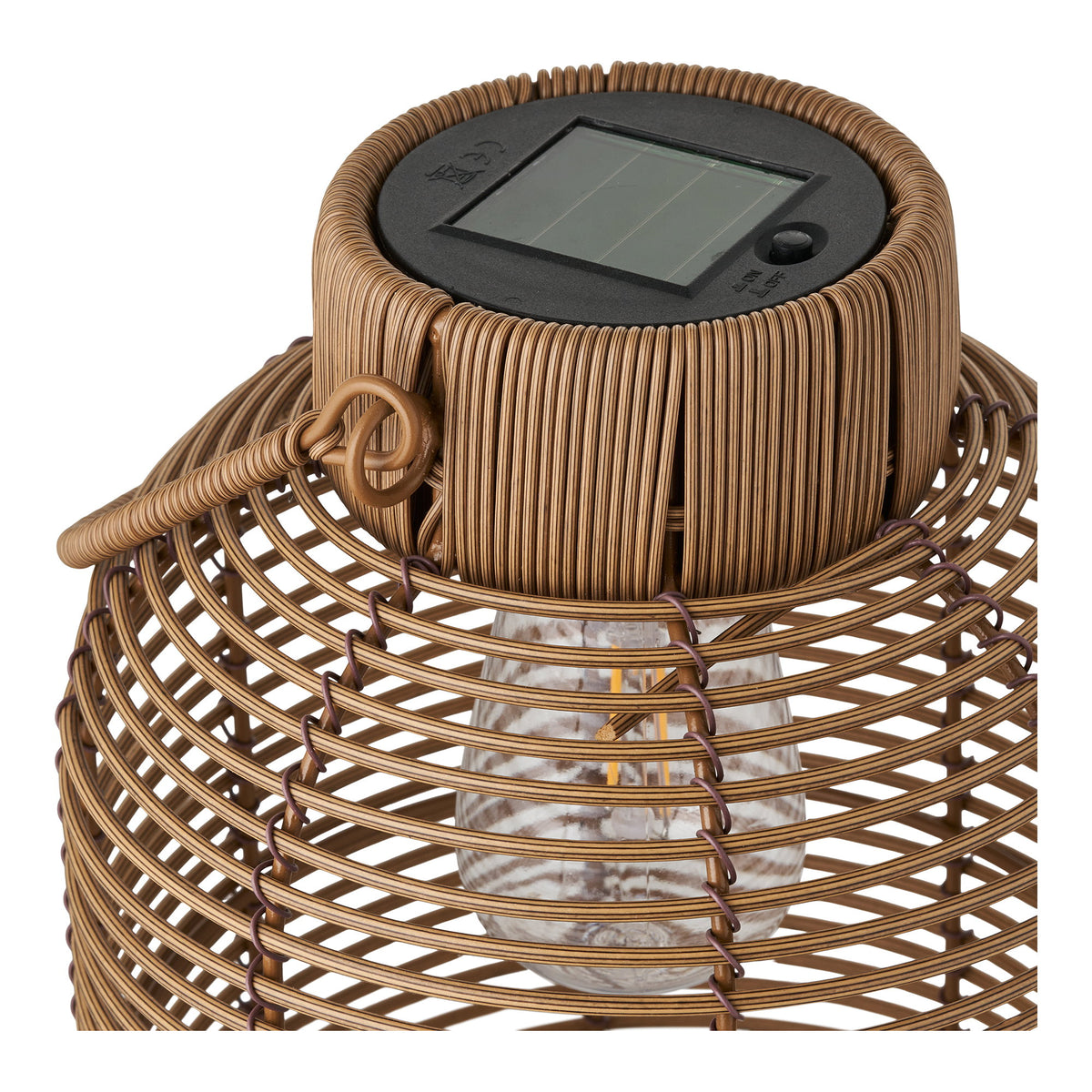 Jolin Solarleuchte, akkubetrieben – Polyrattan Braun – Ansicht 3