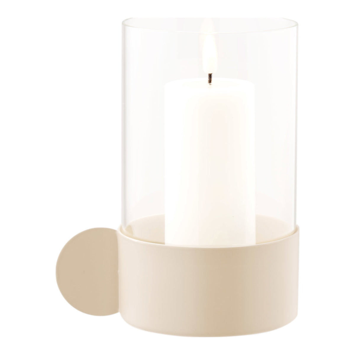 Windlicht – Glas/Metall Beige, 10 × 13,5 × 16,5 cm – Ansicht 2