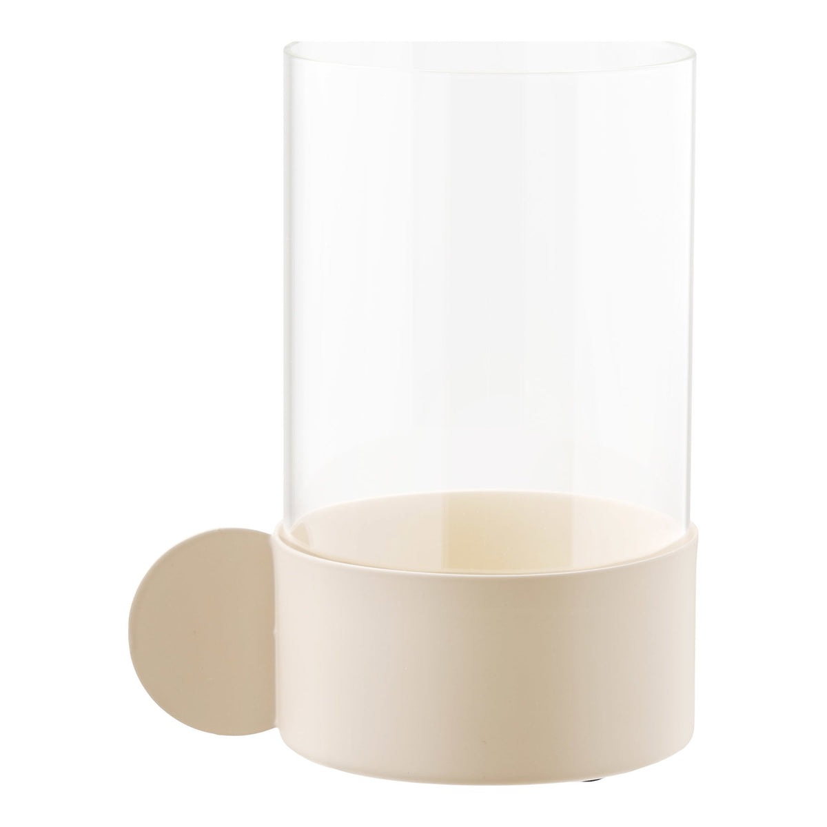 Windlicht – Glas/Metall Beige, 10 × 13,5 × 16,5 cm von Luiva Living