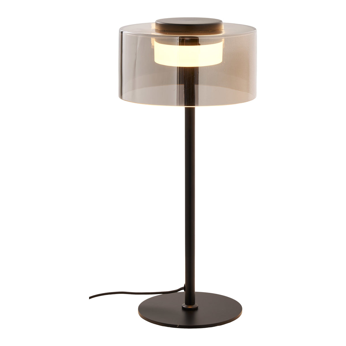 Juli LED-Tischleuchte – Stahl/Glas Schwarz/Klar – Ansicht 2