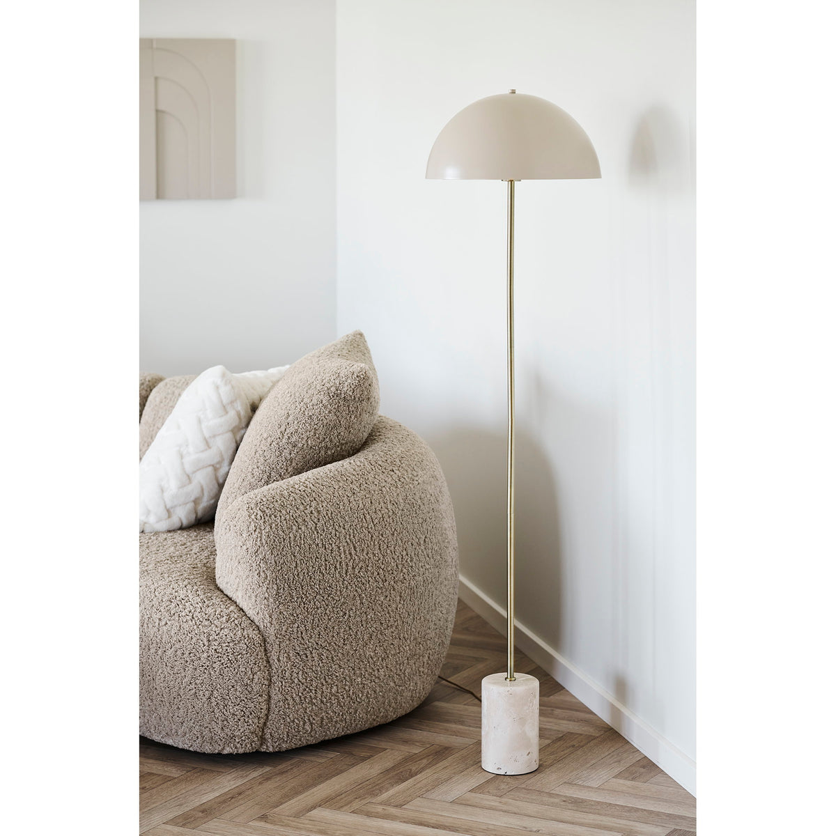 Ari Stehleuchte – Marmor/Metall Beige – Ansicht 4