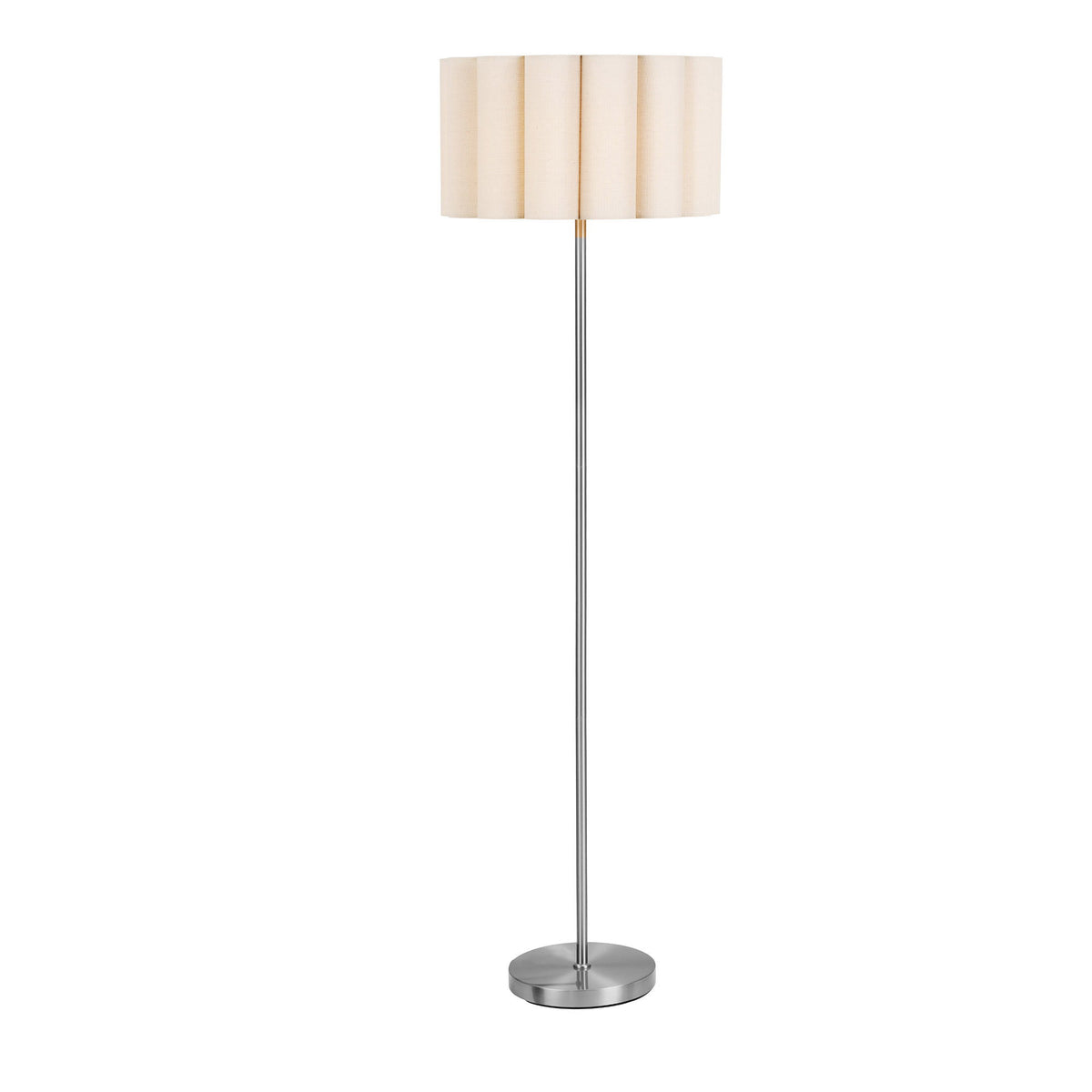 Brage Stehleuchte – Stahl/Leinen Grau/Beige – Ansicht 2