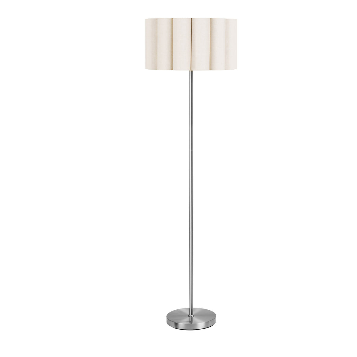 Brage Stehleuchte – Stahl/Leinen Grau/Beige von Luiva Living