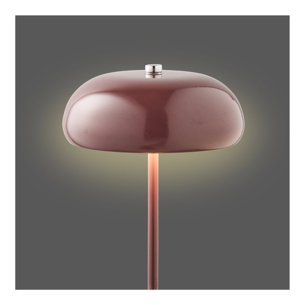 Madita Tischleuchte, akkubetrieben – Metall Bordeaux, ø 16 cm – Ansicht 4
