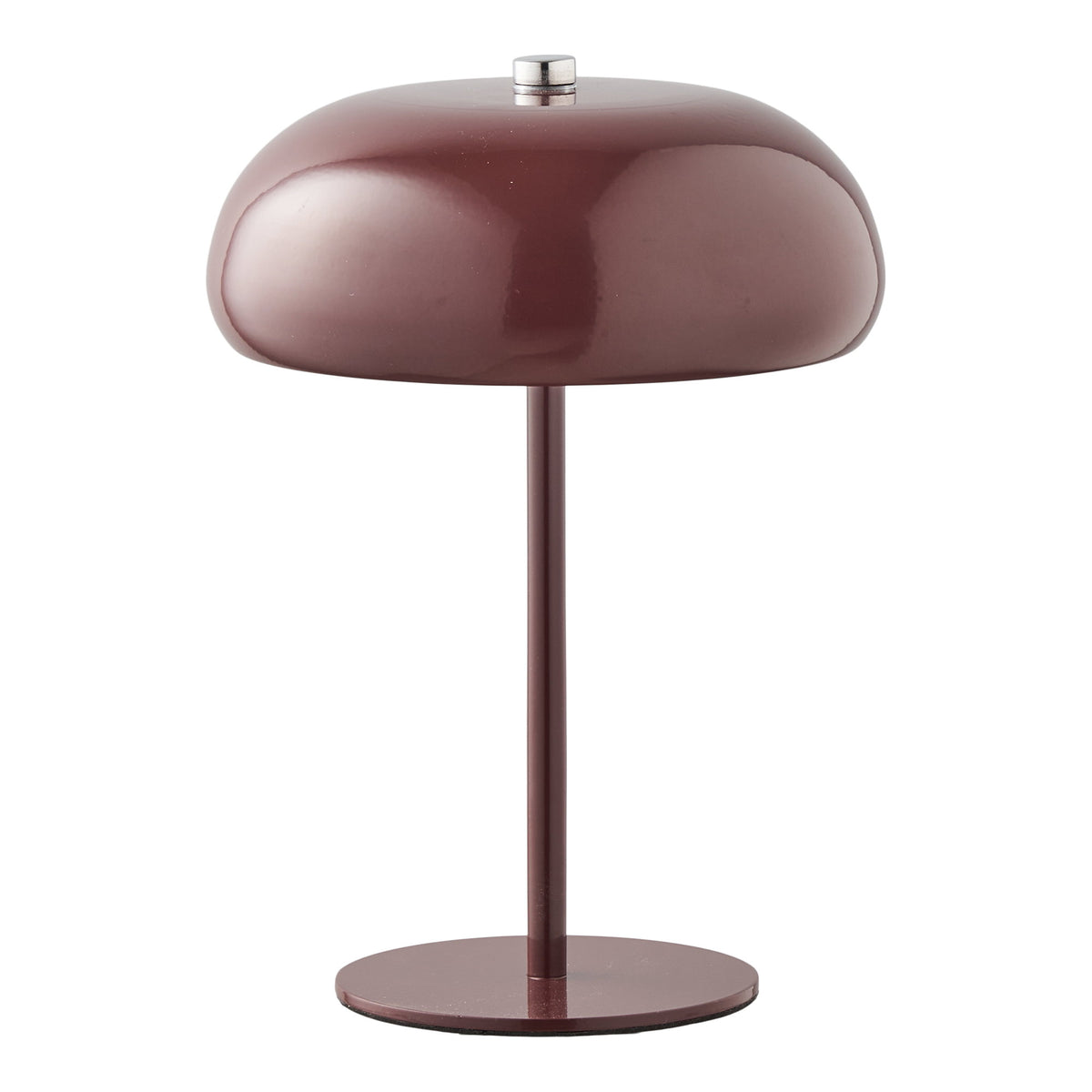 Madita Tischleuchte, akkubetrieben – Metall Bordeaux, ø 16 cm von Luiva Living