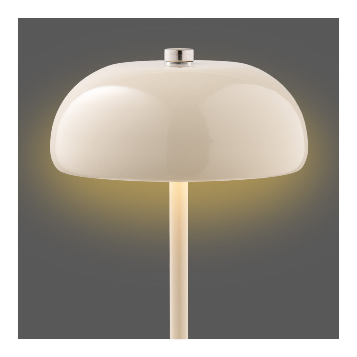 Madita Tischleuchte, akkubetrieben – Metall Beige, ø 13 cm – Ansicht 2