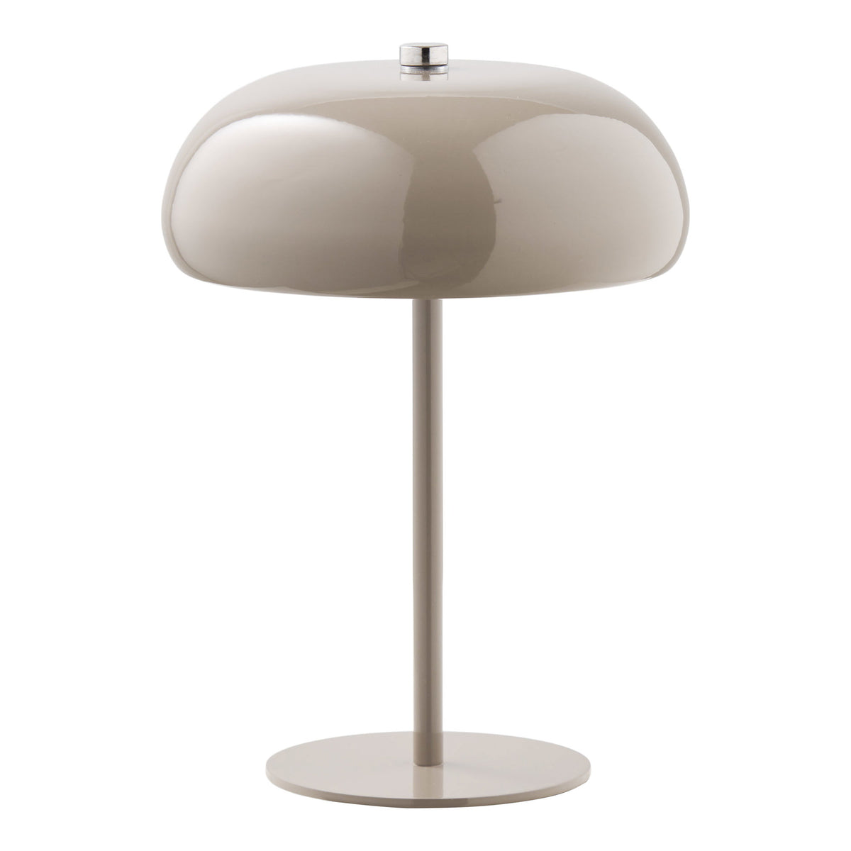Madita Tischleuchte, akkubetrieben – Metall Taupe, ø 16 cm von Luiva Living