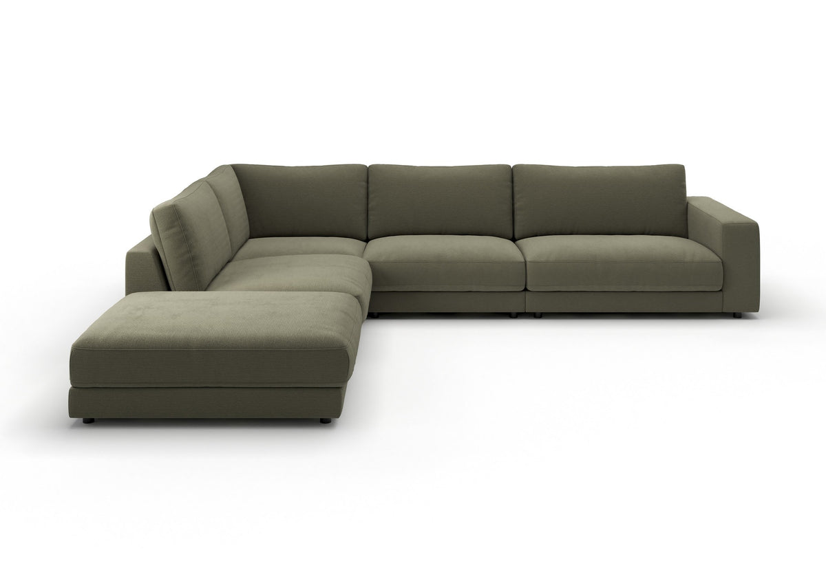 Skagen Wohnlandschaft in Feincord Oliv, Ecke links – Ansicht von vorn