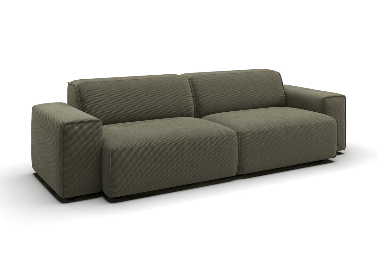Lund 3-Sitzer-Sofa in Feincord Oliv