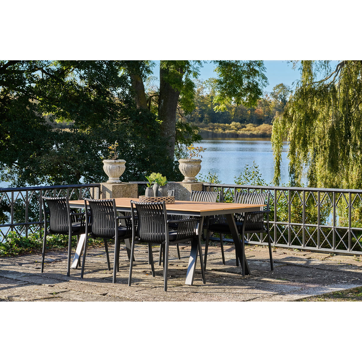 Sigurd Gartenstuhl 4er-Set, stapelbar – Polypropylen Schwarz – Ansicht 6