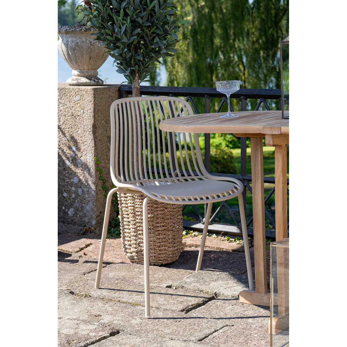 Jari Gartenstuhl 4er-Set, stapelbar – Polypropylen Sand – Ansicht 8