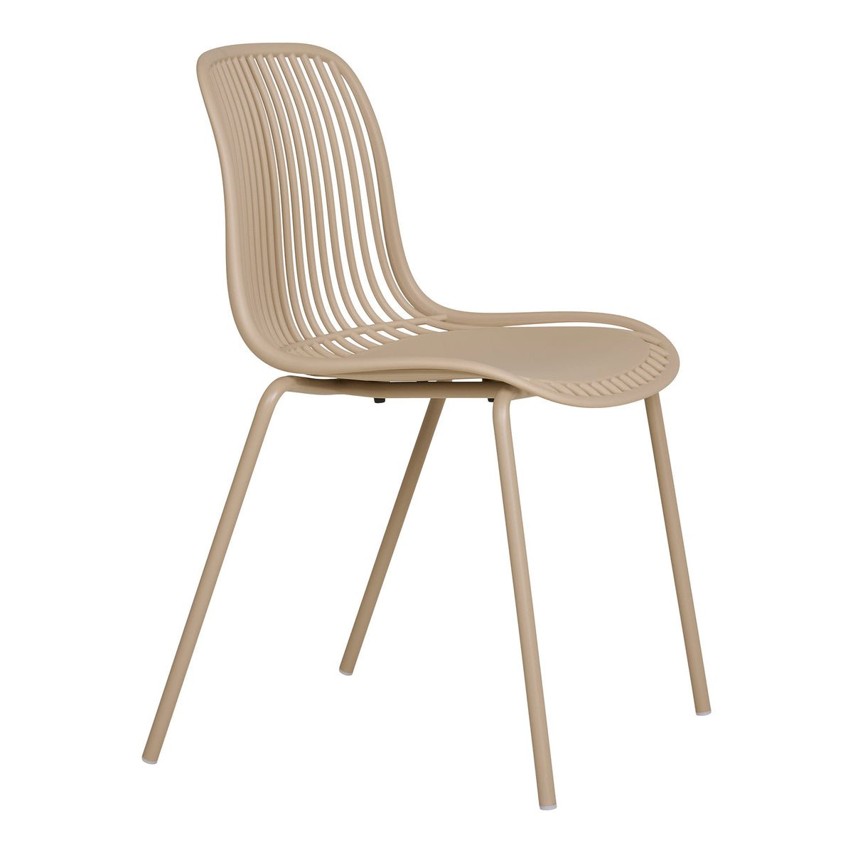 Jari Gartenstuhl 4er-Set, stapelbar – Polypropylen Sand – Ansicht 3