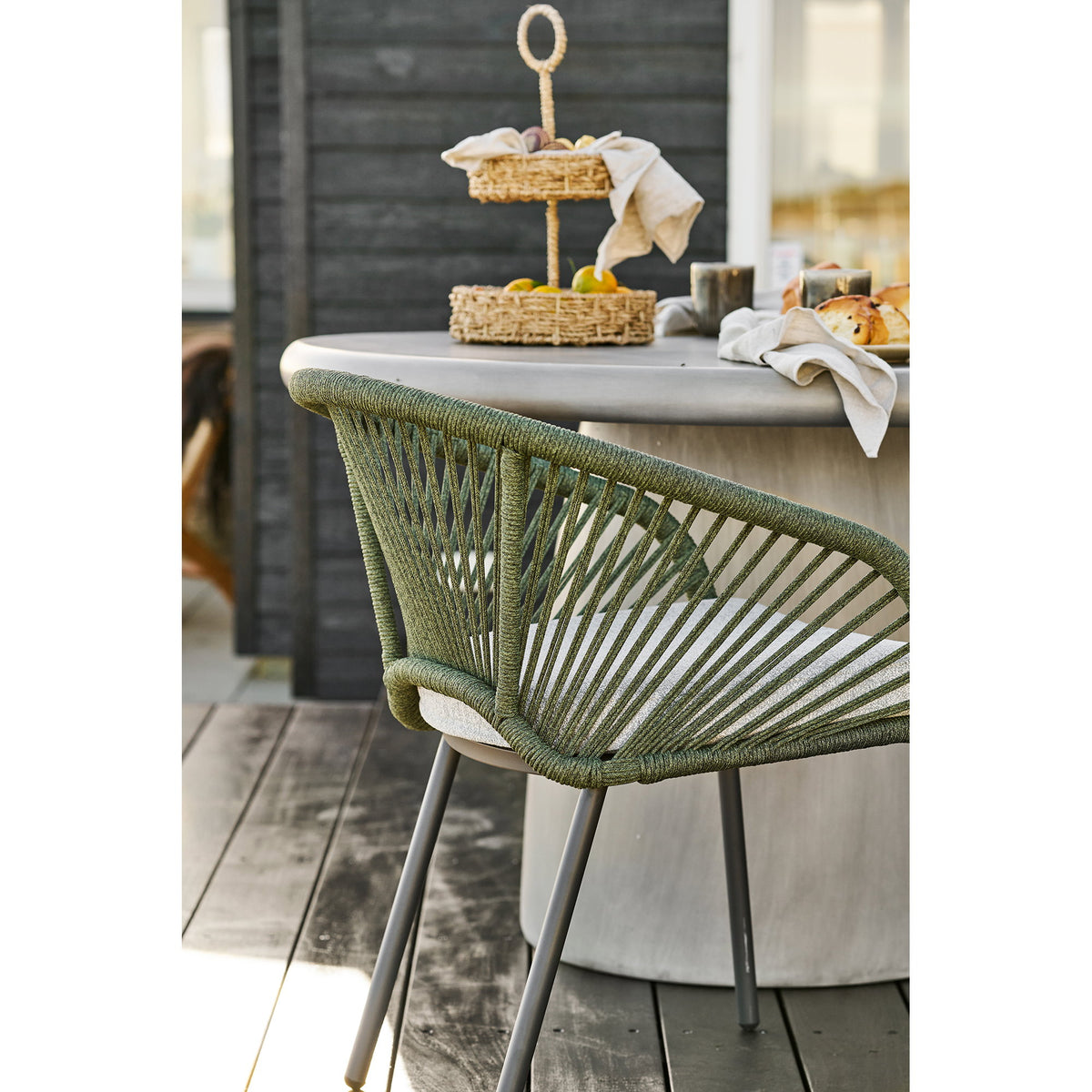 Veit Gartenstuhl 2er-Set inkl. Kissen – Aluminium Grün/Grau – Ansicht 7