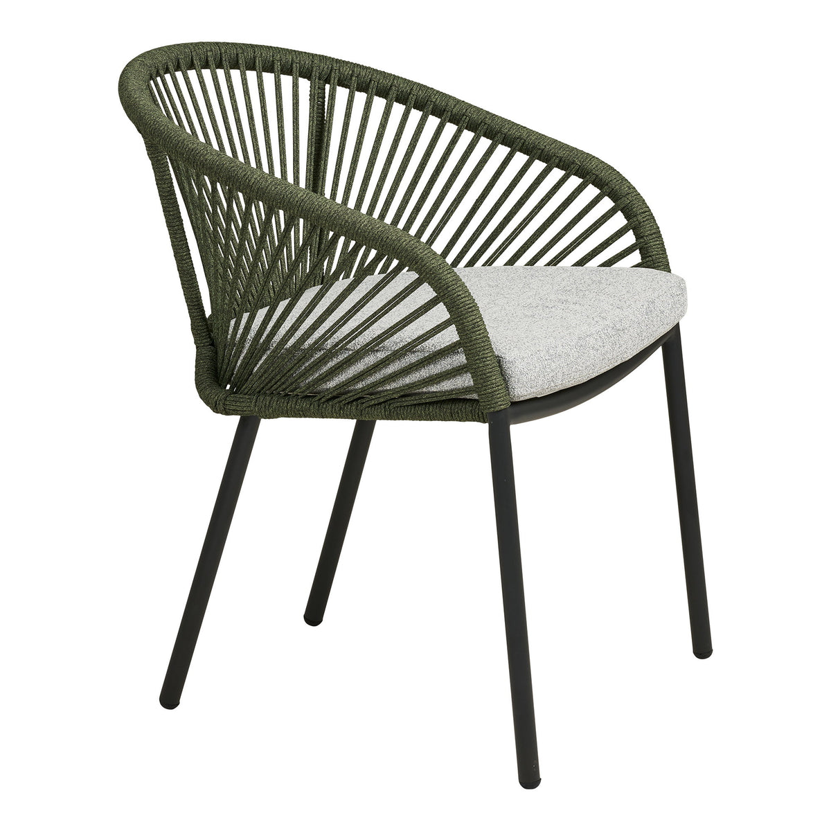 Veit Gartenstuhl 2er-Set inkl. Kissen – Aluminium Grün/Grau – Ansicht 3