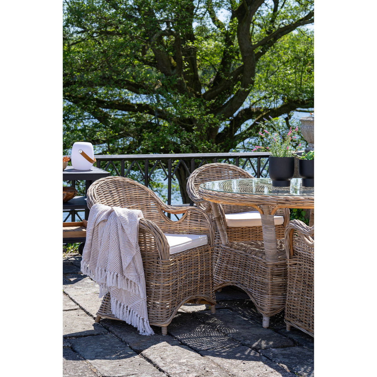 Keno Gartenstuhl inkl. Kissen – Kubu-Rattan Grau – Ansicht 5