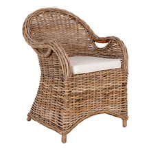 Keno Gartenstuhl inkl. Kissen – Kubu-Rattan Grau von Luiva Living