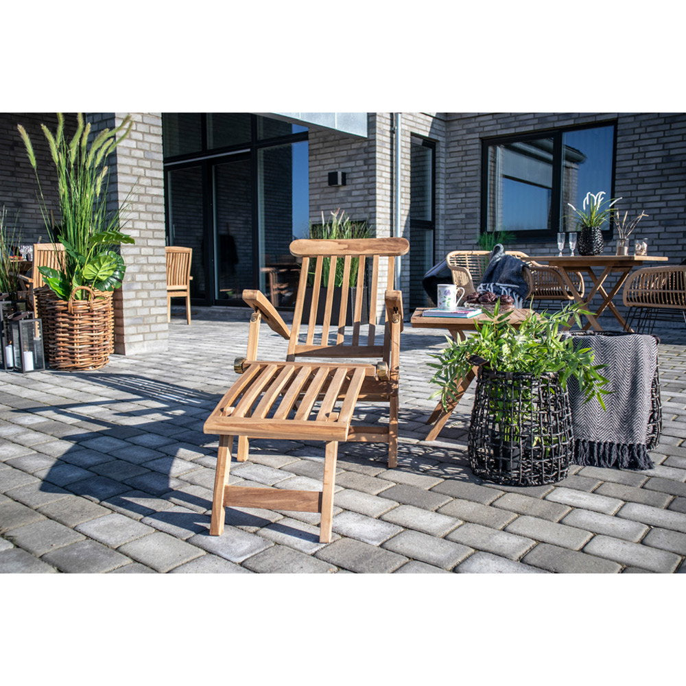 Bob Liegestuhl mit verstellbarer Rückenlehne – Teak Natur – Ansicht 5