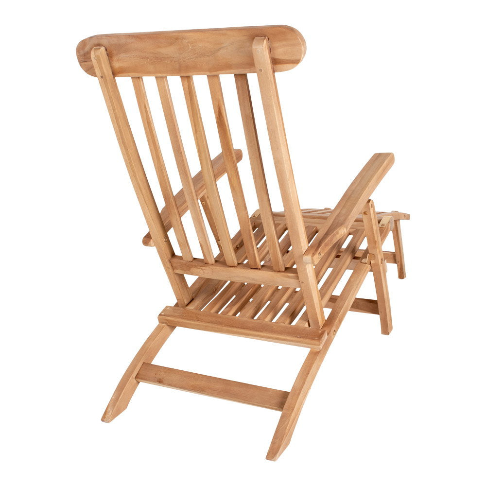 Bob Liegestuhl mit verstellbarer Rückenlehne – Teak Natur – Ansicht 4