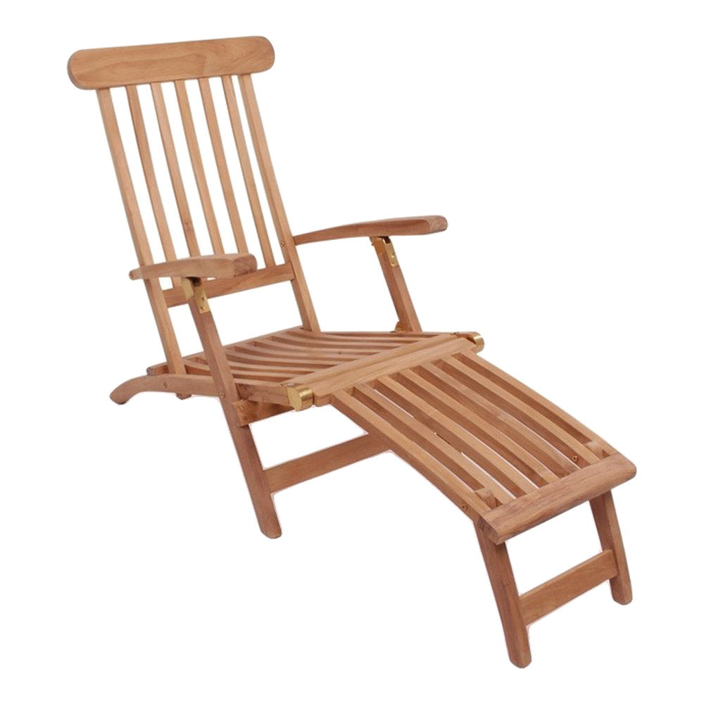 Bob Liegestuhl mit verstellbarer Rückenlehne – Teak Natur von Luiva Living