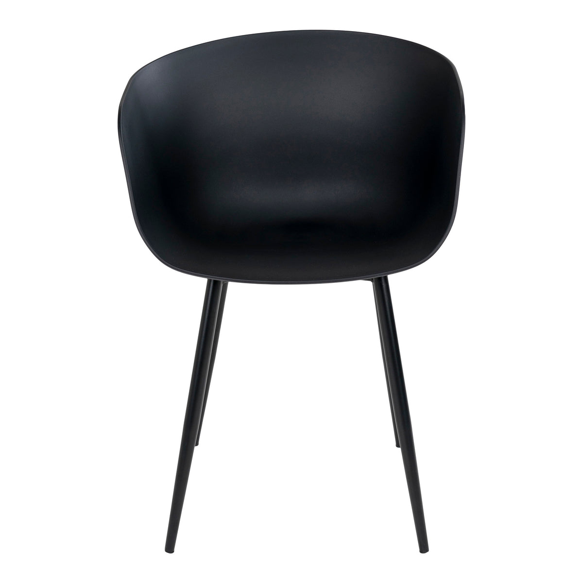 Ulla Gartenstuhl 2er-Set – Polypropylen Schwarz, Beine Schwarz – Ansicht 2