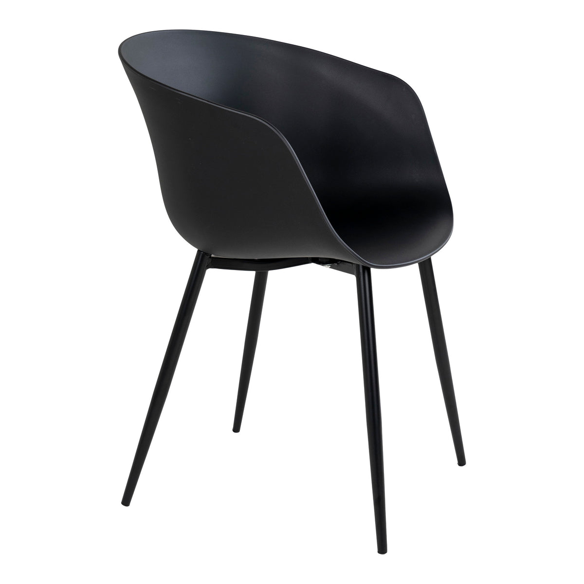 Ulla Gartenstuhl 2er-Set – Polypropylen Schwarz, Beine Schwarz – Ansicht 3