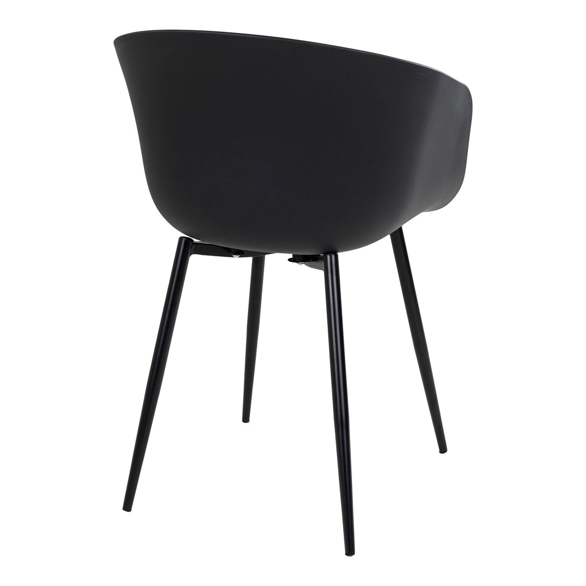 Ulla Gartenstuhl 2er-Set – Polypropylen Schwarz, Beine Schwarz – Ansicht 4
