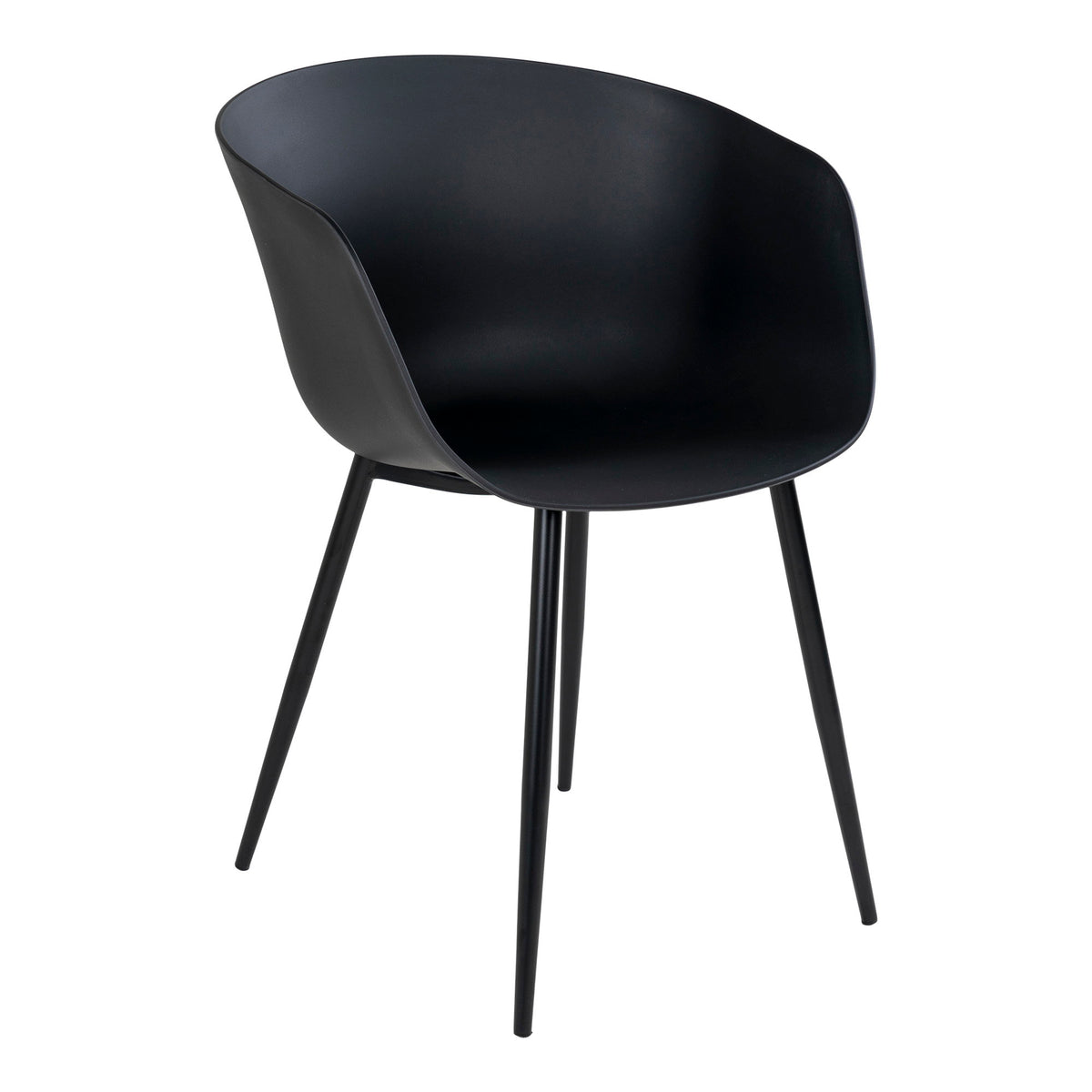 Ulla Gartenstuhl 2er-Set – Polypropylen Schwarz, Beine Schwarz von Luiva Living