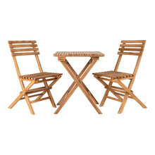 Bente Bistro-Set mit 2 Stühlen – Teak Natur von Luiva Living