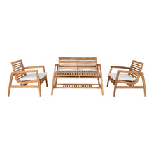 Ariane Lounge-Set inkl. Kissen – Teak Natur von Luiva Living