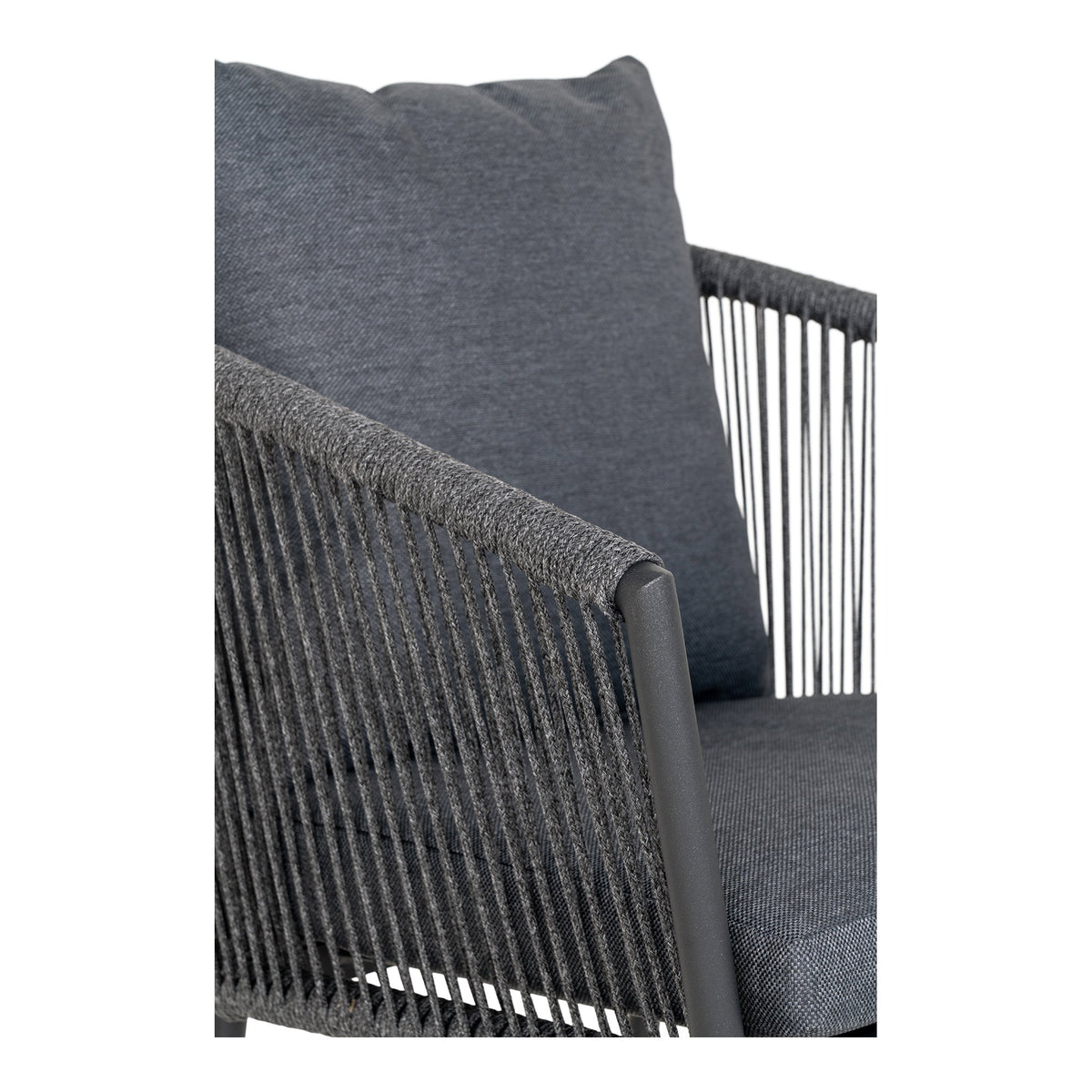 Yola Gartenstuhl 4er-Set inkl. Kissen – Aluminium/Polyester Dunkelgrau – Ansicht 5