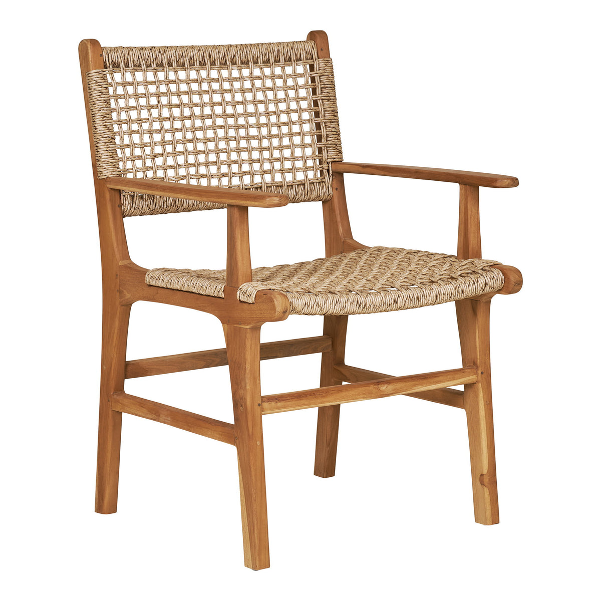 Sune Gartenstuhl 2er-Set mit Armlehnen – Teak Natur von Luiva Living