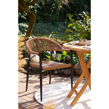 Solveig Gartenstuhl 2er-Set – Aluminium/Polyrattan Natur, Gestell Schwarz – Ansicht 7