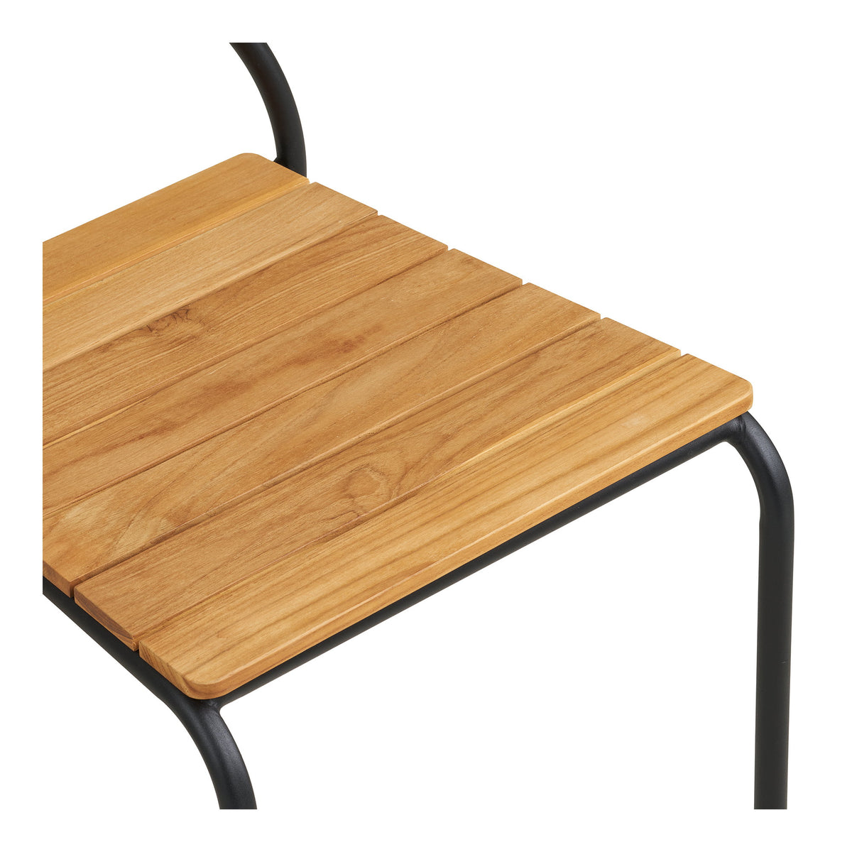 Sila Gartenstuhl 4er-Set – Teak/Polyrattan Schwarz/Natur, Beine Schwarz – Ansicht 5