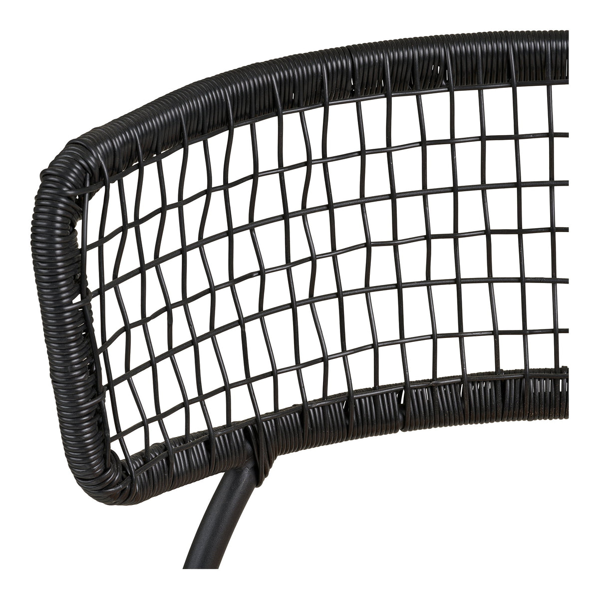 Sila Gartenstuhl 4er-Set – Teak/Polyrattan Schwarz/Natur, Beine Schwarz – Ansicht 6