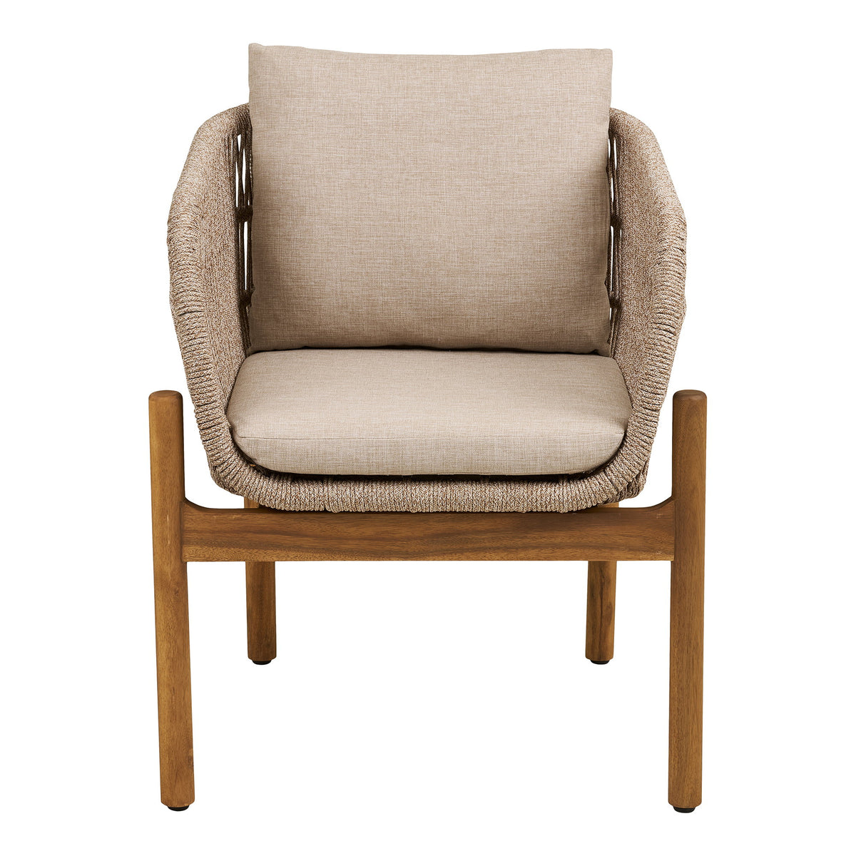 Remo Gartenstuhl 2er-Set inkl. Kissen – Akazie Beige – Ansicht 2