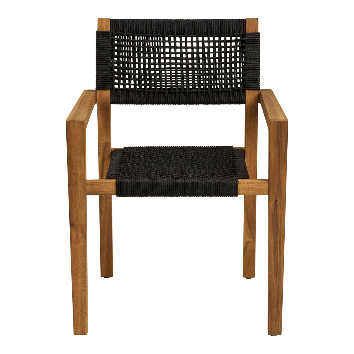 Torvald Gartenstuhl 2er-Set – Akazie/Polyester Schwarz/Natur – Ansicht 2