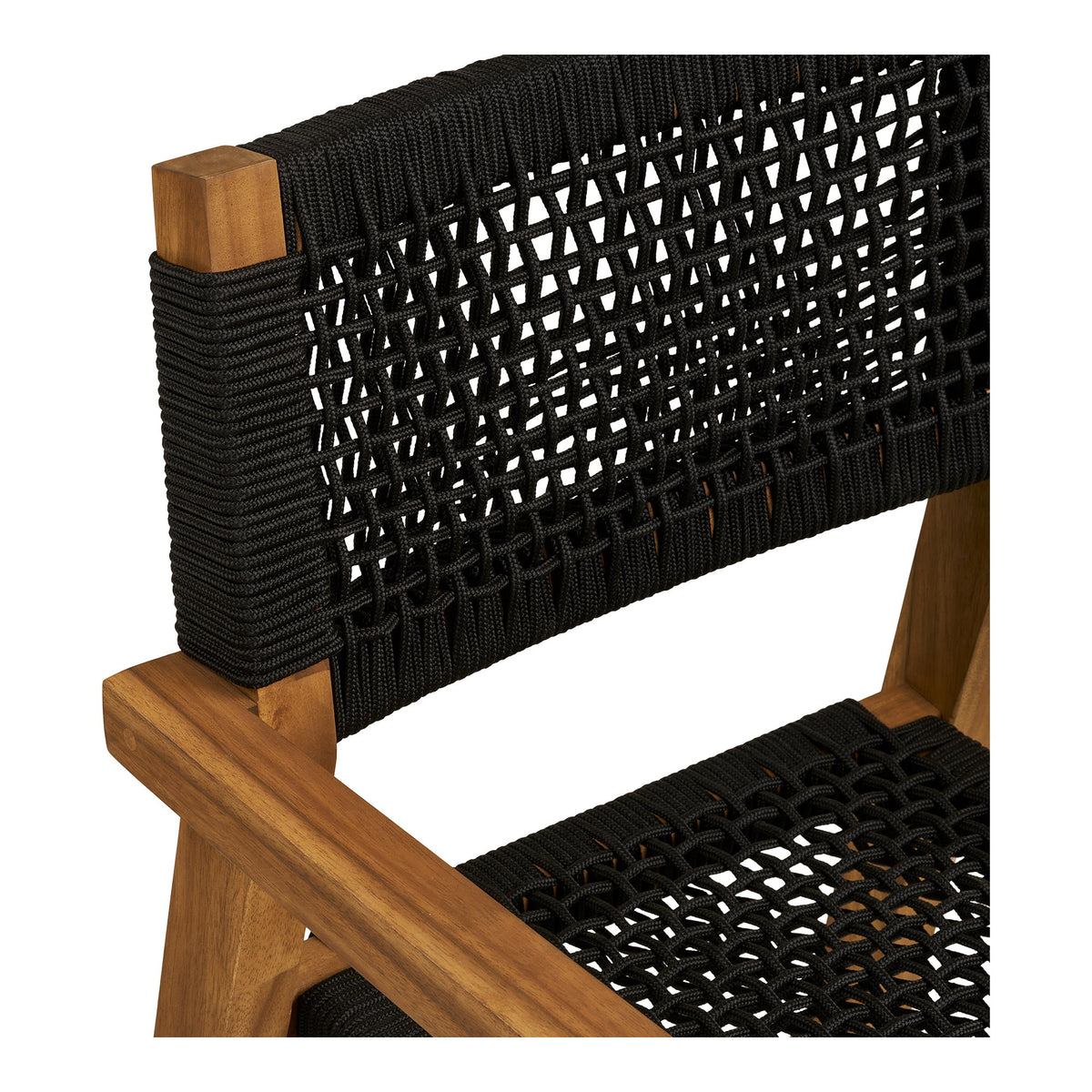 Torvald Gartenstuhl 2er-Set – Akazie/Polyester Schwarz/Natur – Ansicht 5