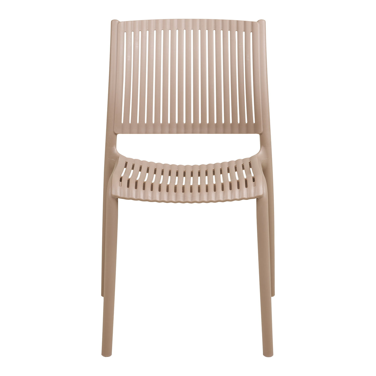 Lyra Gartenstuhl 4er-Set, stapelbar – Polypropylen Taupe – Ansicht 2