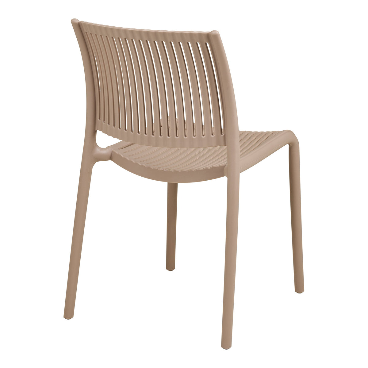 Lyra Gartenstuhl 4er-Set, stapelbar – Polypropylen Taupe – Ansicht 4