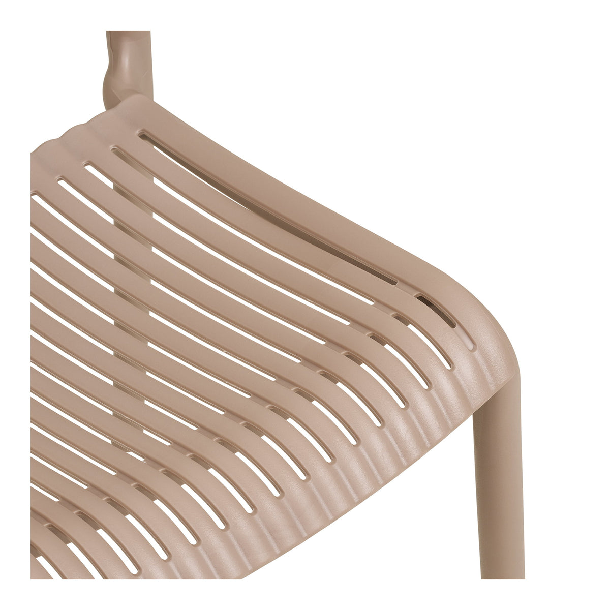 Lyra Gartenstuhl 4er-Set, stapelbar – Polypropylen Taupe – Ansicht 5
