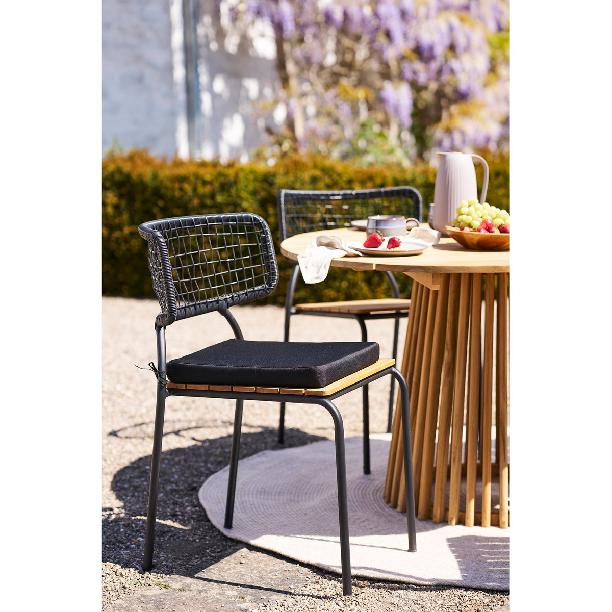 Hilla Outdoor-Kissen – Polyester Schwarz – Ansicht 3