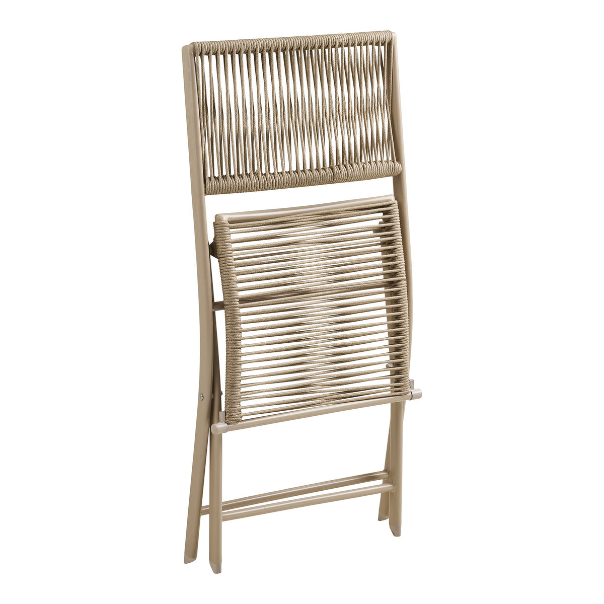 Ragnar Bistro-Set mit Tisch und 2 Stühlen – Polyester/Stahl Taupe – Ansicht 6